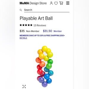 NWT Playable Art Ball - Multicolor Kids Toy
